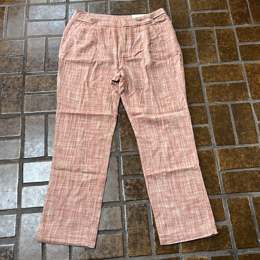 NWT Christopher & Banks Tweed Relaxed Fit High Rise Perfect Trouser Pant